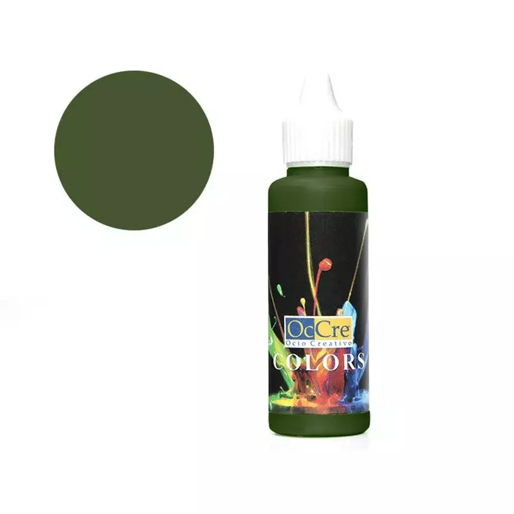 Peinture acrylique vert foncé 30 ml - Occre 19315