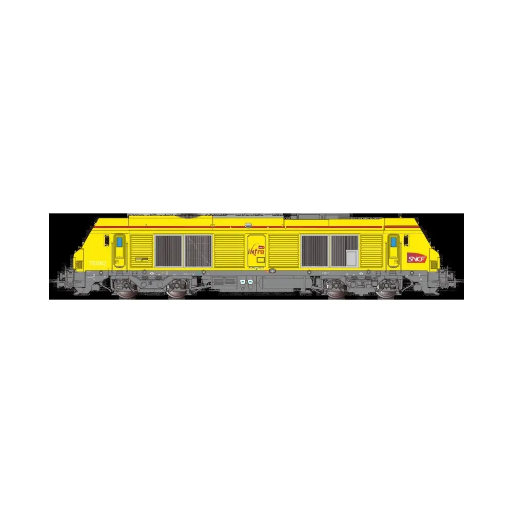 Locomotive diesel BB 75092 INFRA - Os.kar 7505DCCS - HO 1/87 - SNCF - Ep VI - Digital sound - 2R