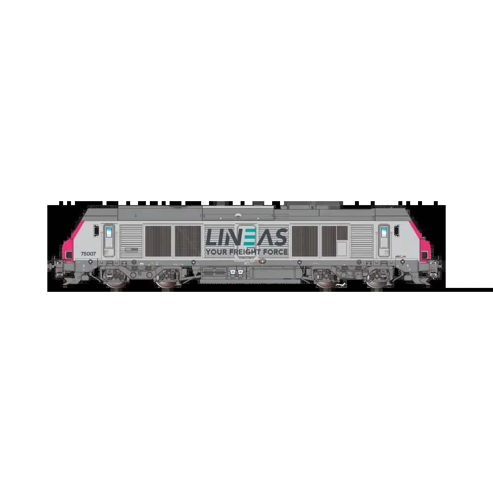 Locomotive diesel BB 75007 - Os.kar 7520DCCS - HO 1/87 - LINEAS - Ep VI - Digital sound - 2R