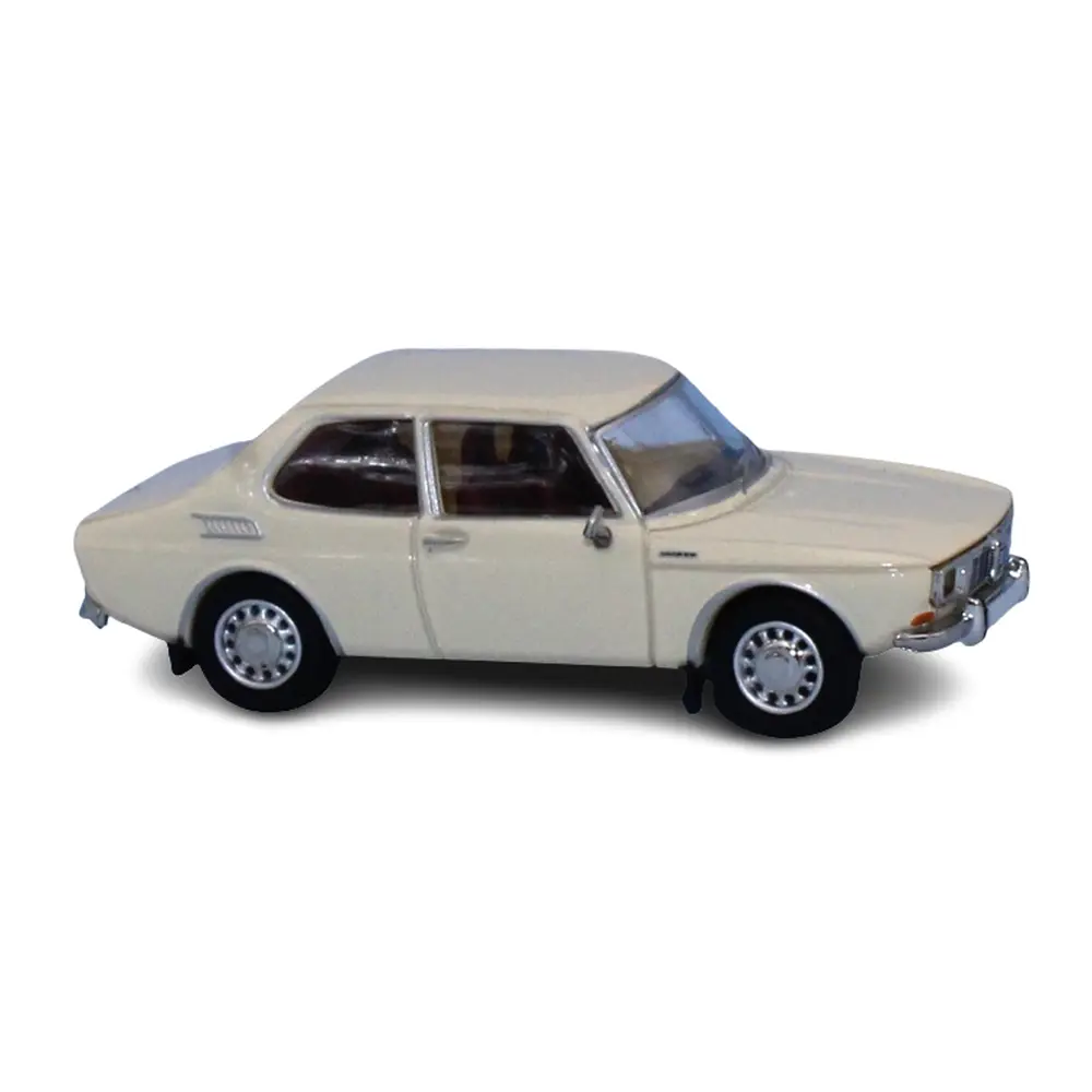 Voiture Saab 99 beige clair, intérieur rouge bordeaux PCX 870342 - HO 1/87