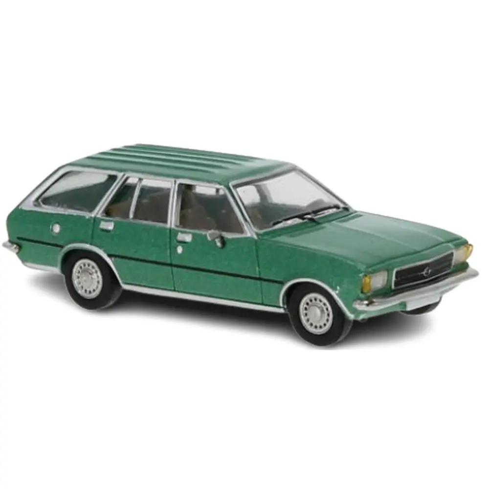 Voiture Opel Rekord D Caravan break - Vert métallique - PCX 870401 - HO 1/87