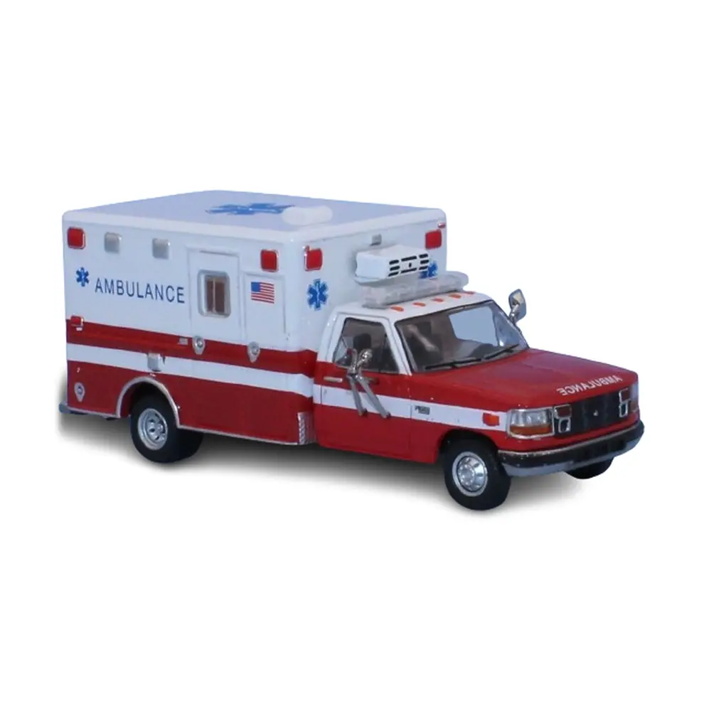 Ford F 350 Horton Ambulance, blanc / rouge, 1997 - PCX87 0362 - HO 1/87
