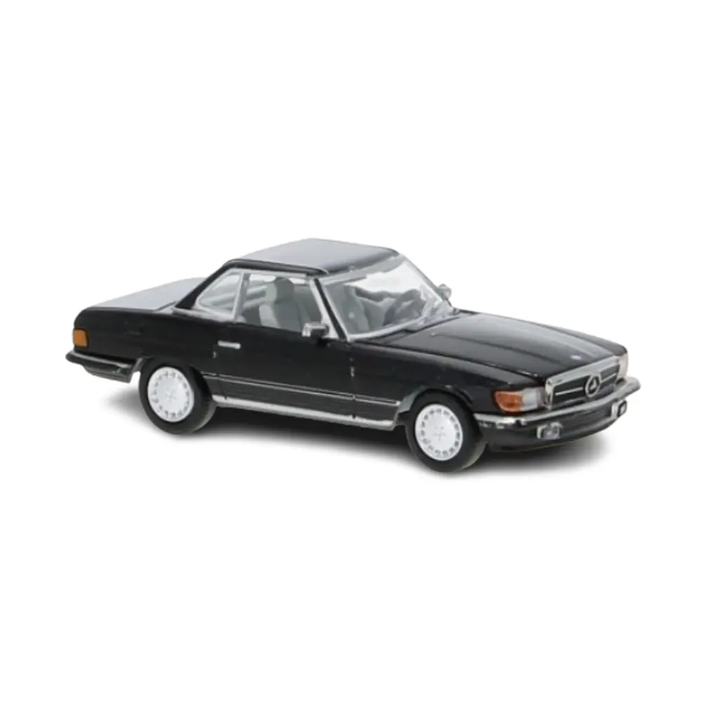 Mercedes-Benz SL (R107) - Hardtop - Noir Métallisé - 1985 - PCX 870481 - HO 1/87