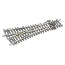 Aiguillage symétrique 168 mm 22,5° Peco ST247 Rayon 859,6 mm - HO : 1/87 - Code 100
