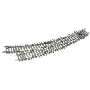 Aiguillage courbe à droite 11,25° Peco ST244 code 100 - R 438 & 505 mm - HO 1/87