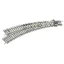 Aiguillage courbe à gauche 11,25° Peco ST245 code 100 - R 438 & 505 mm - HO 1/87