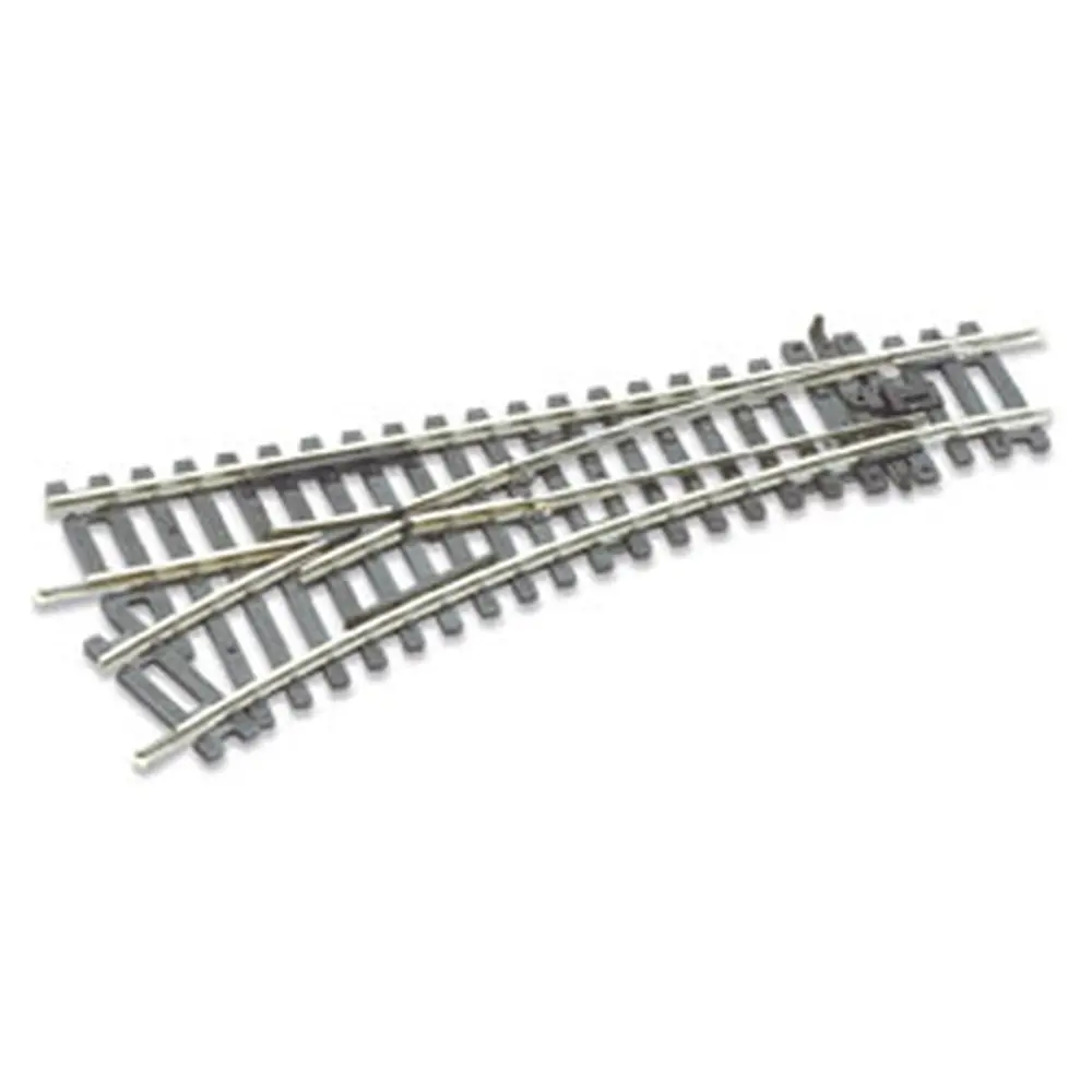 Aiguillage à gauche | Peco | ST241 | 168 mm | 22,5° | Rayon 438 mm | HO : 1/87 | Code 100