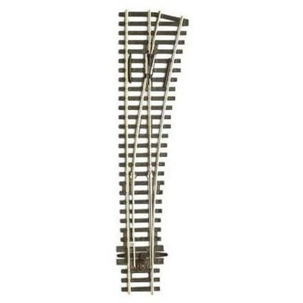Aiguillage à droite 12° Peco SLE91 Electrofrog 185 mm code 100 - R 610 mm - HO 1/87