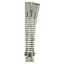 Aiguillage à droite 12° Peco SLE95 Electrofrog 219 mm code 100 - R 914 mm - HO 1/87