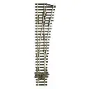 Aiguillage à droite Peco SLE88 Electrofrog - HO 1/87 - Code 100 - R 1524 mm