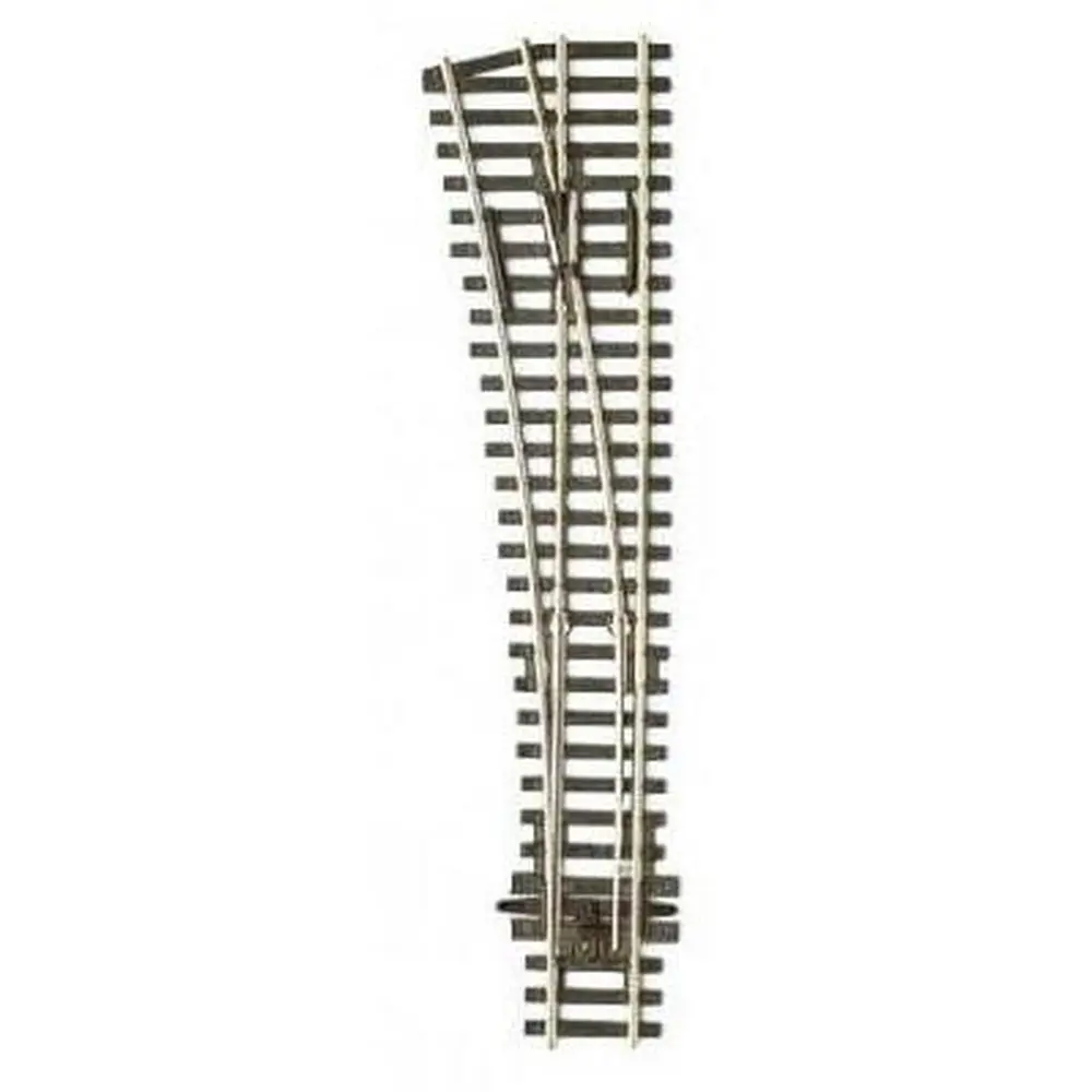 Aiguillage à gauche - Peco SLE96 - Electrofrog - Code 100 - HO 1/87