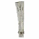 Aiguillage à gauche - Peco SL96 - Insulfrog - HO 1/87 - code 100 - R 914 mm - 12° - 219 mm