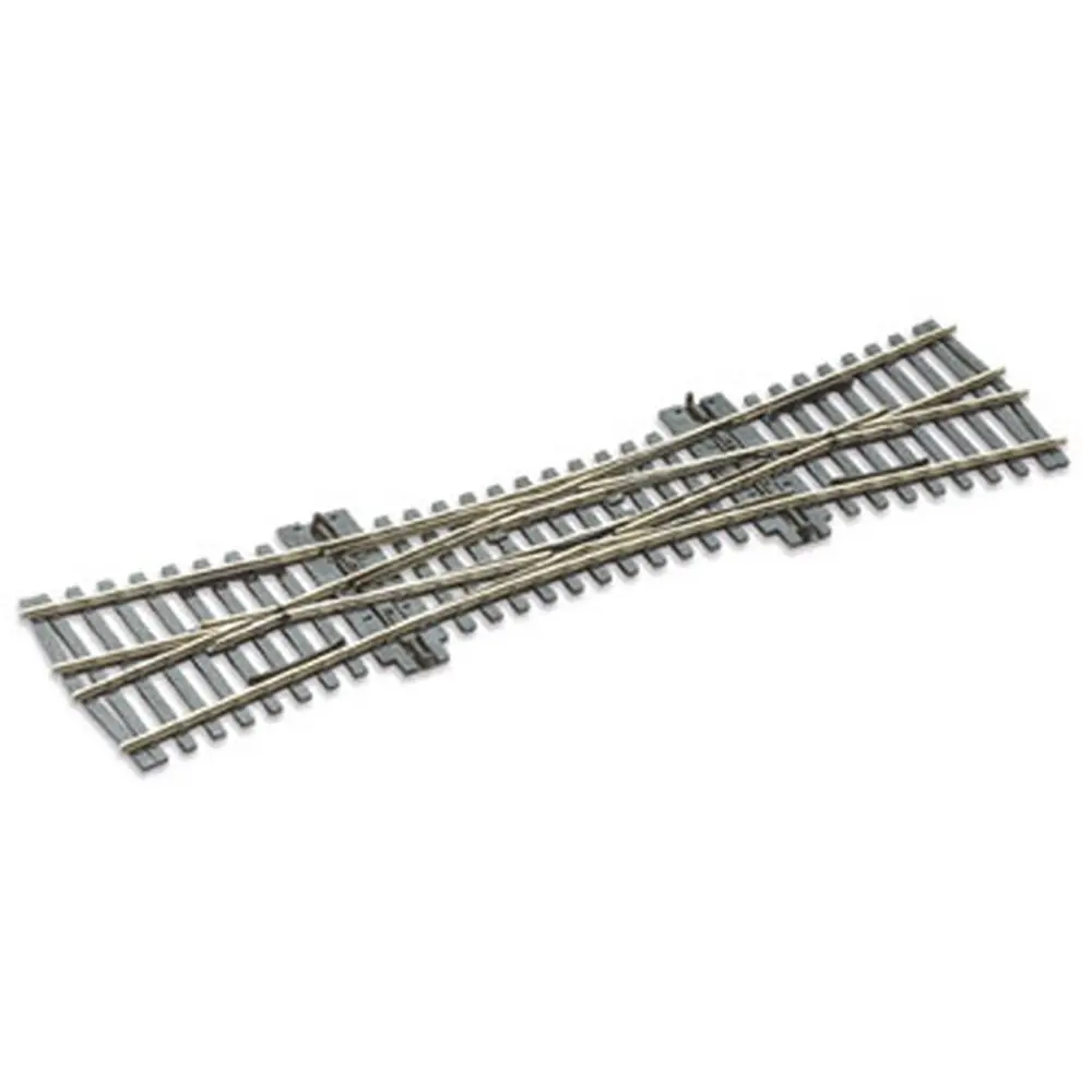 Traversée Jonction Double TJD 12° Peco SLE190 Electrofrog 249 mm code 75 - HO 1/87