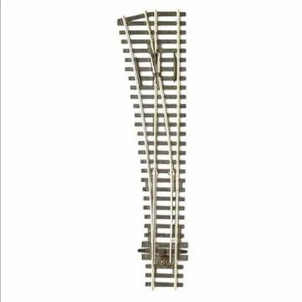 Aiguillage à gauche 12° Peco SLE192 Electrofrog | R 610 mm | code 75 | HO 1/87