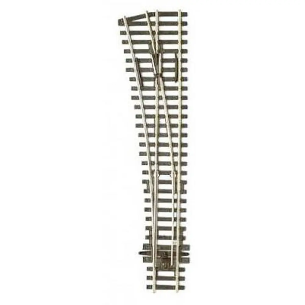 Aiguillage à gauche 12° Peco SLE189 Electrofrog 259 mm code 75 - R 1524 mm - HO 1/87