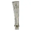 Aiguillage à gauche 12° Peco SLE189 Electrofrog 259 mm code 75 - R 1524 mm - HO 1/87