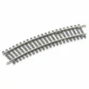 Rail courbe Setrack R1 371 mm 22,5° code 100 - Peco ST220 - HO 1/87 - 2R
