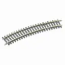 Rail courbe Setrack R2 438 mm 22,5° code 100 - Peco ST225 - HO 1/87 - 2R