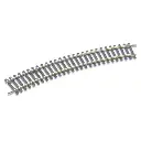 Rail courbe rayon 505 mm 22,5° Peco ST230 - HO : 1/87 - Code 100