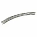 Rail courbe Setrack R1 371 mm 45° code 100 - Peco ST221 - HO 1/87 - 2R