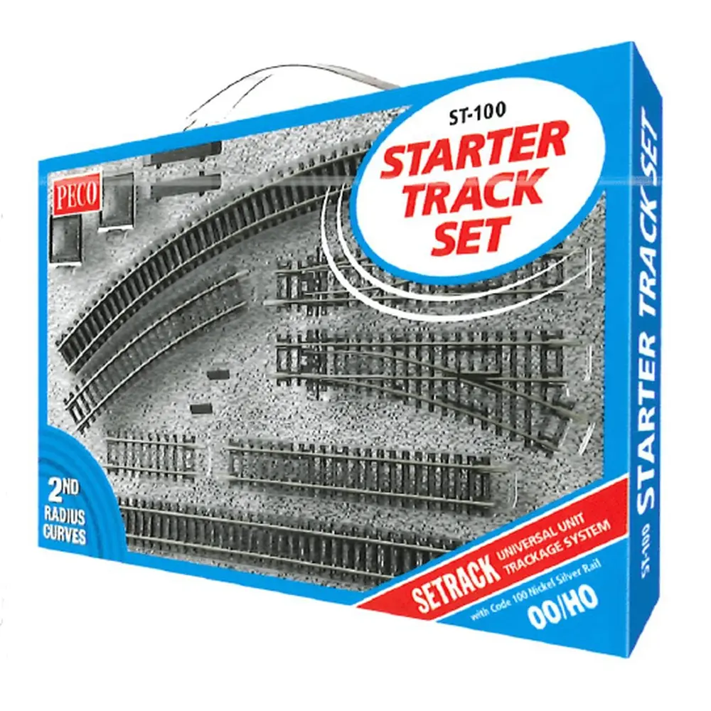 Coffret de rails/aiguillages Peco ST100 - HO : 1/87 - Code 100