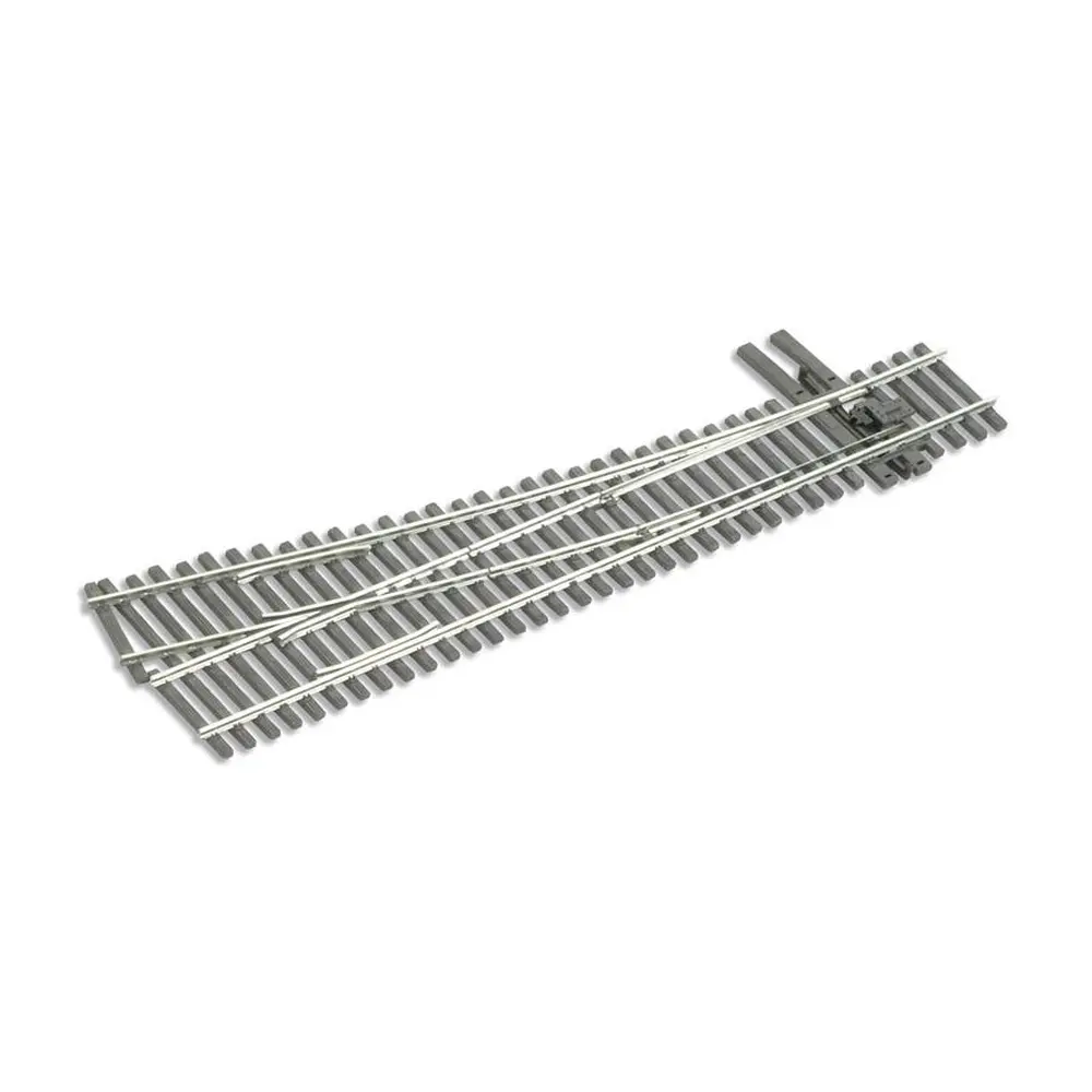 Aiguillage à droite, longueur 211mm, rayon 660mm, angle 11.4°, sans coeur polarisé (insulfrog), code 83