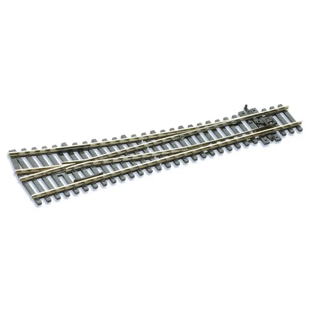 Aiguillage à droite, longueur 223.5mm, rayon 1092mm, angle 9.5°, sans coeur polarisé (unifrog), code 83 - Peco SLU8361
