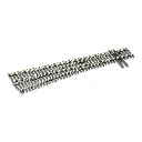 Aiguillage à gauche 223,5 mm, rayon 1092 mm, 9,5°, sans cœur polarisé (Unifrog) code 83 - Peco SLU8362 - HO 1/87 - 2R