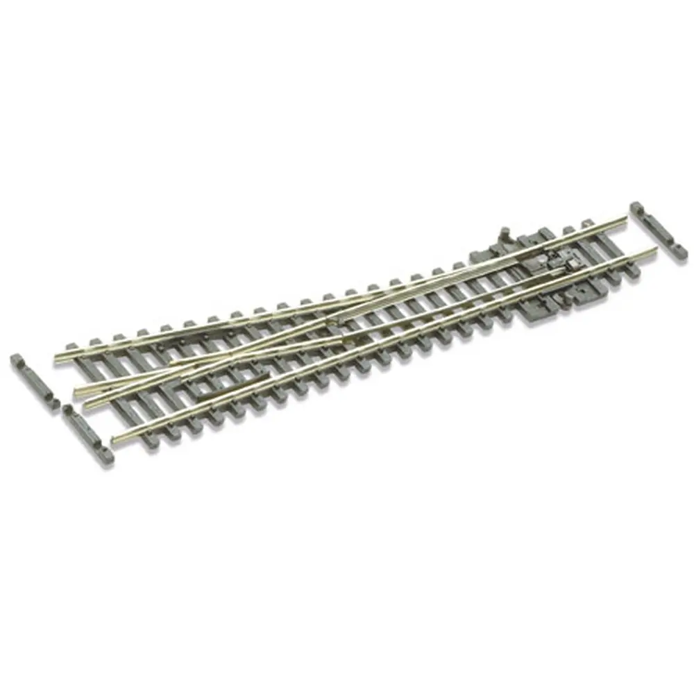 Aiguillage droit avec coeur polarisé longueur 123mm rayon 305mm angle 10° code 55