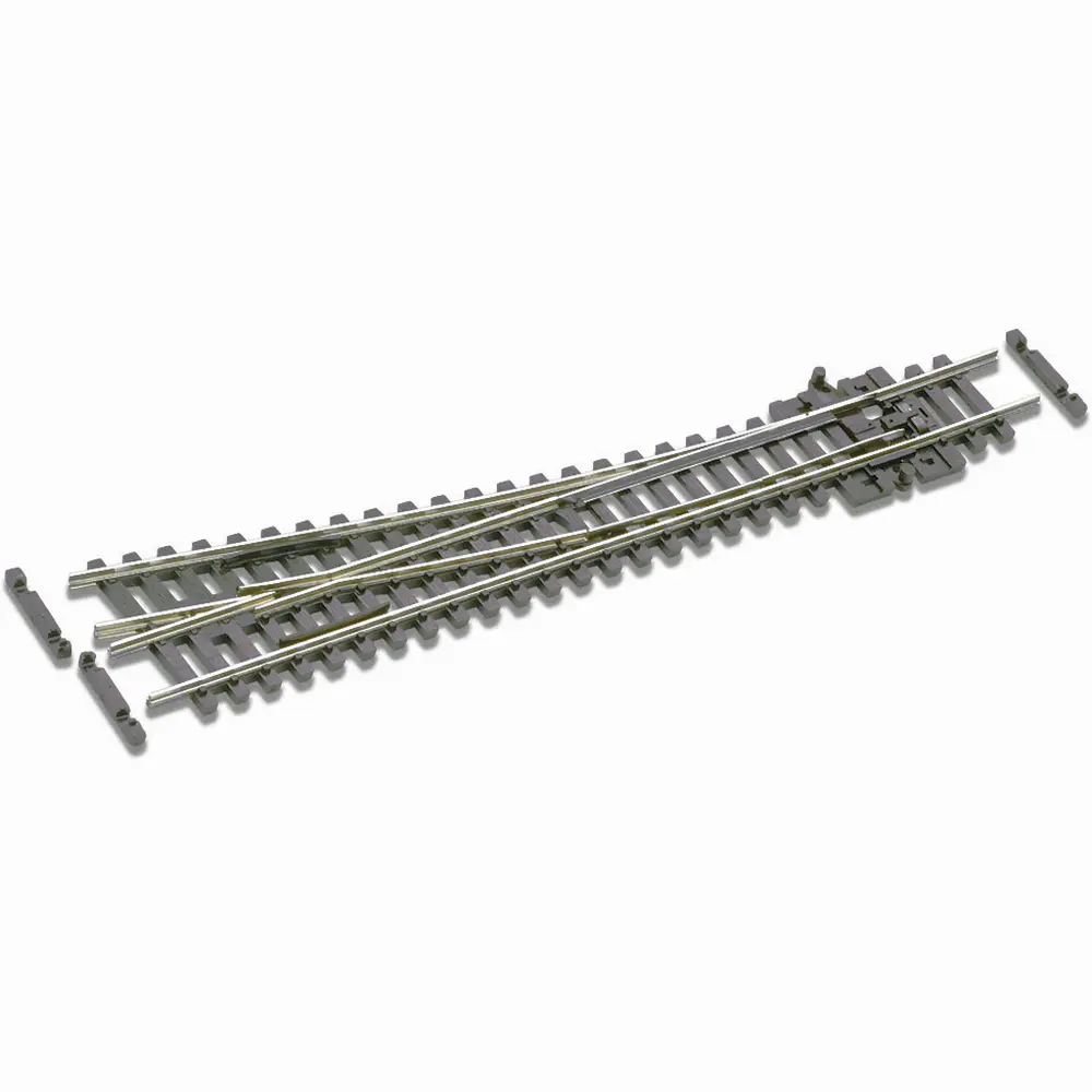 Aiguillage droit avec coeur polarisé - Peco SLU395F - N 1/160 - Code 55 - longueur 123.7mm