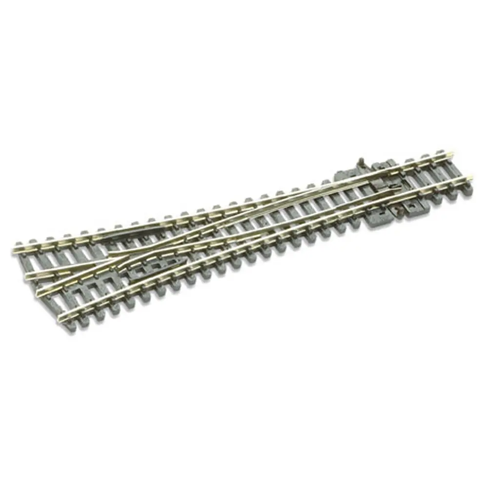 Aiguillage symétrique avec coeur polarisé longueur 127mm rayon 762mm angle 8° code 80
