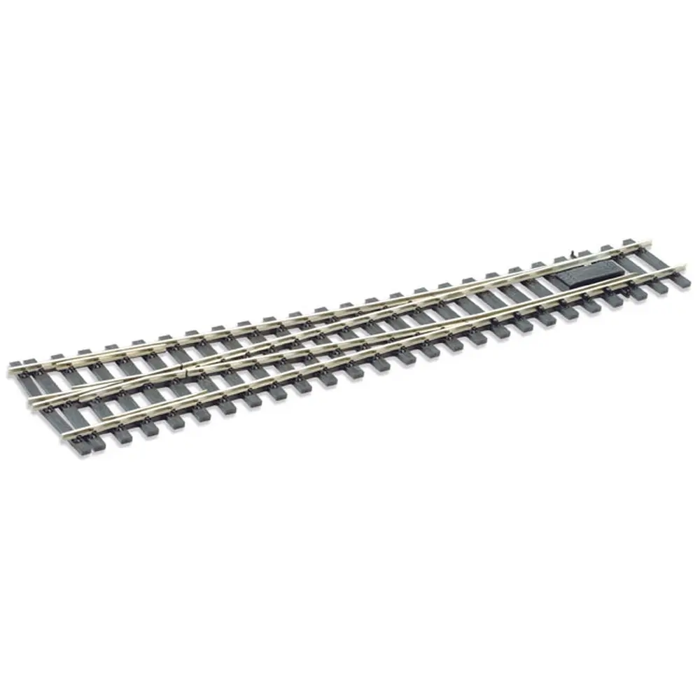 Aiguillage à droite, longueur 412mm, rayon 1828mm, angle 8°, avec coeur polarisé (electrofrog), code 143