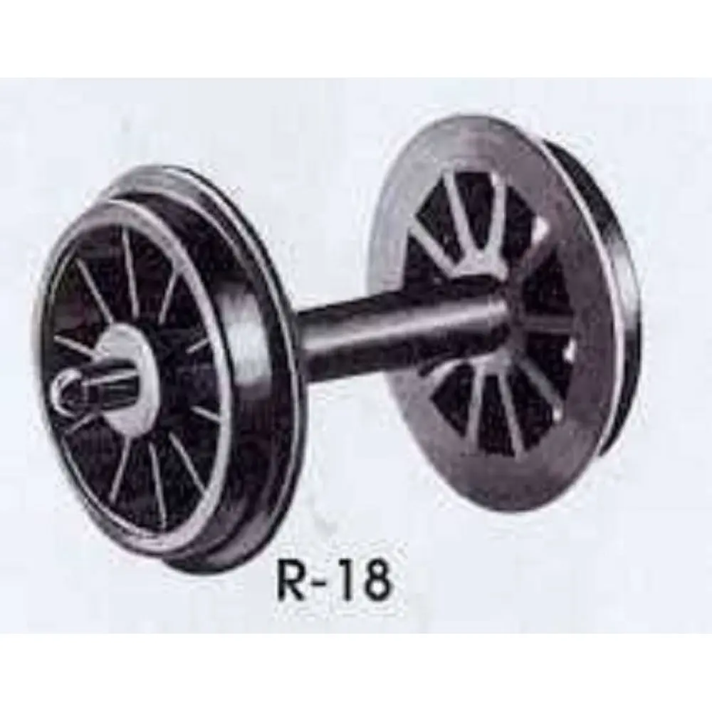 Paire d'essieux, roue à rayons