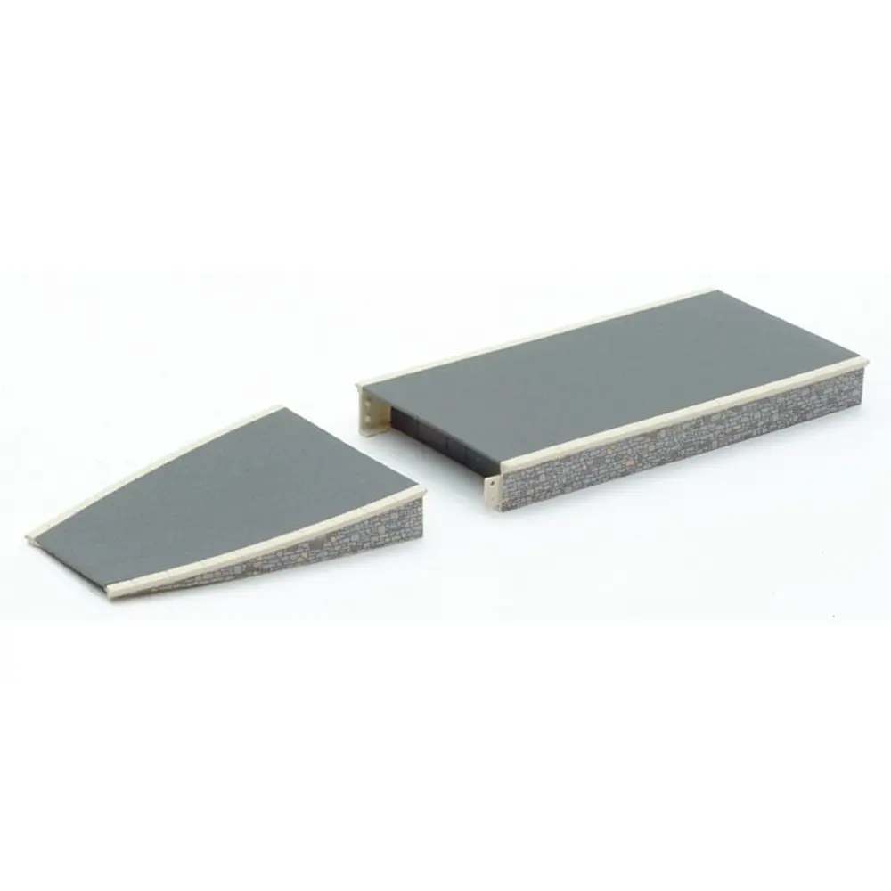 Quai droit bordures pierres - Peco ST291 - HO 1/87 / OO 1/76