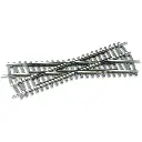 Croisement 22,5° Peco ST250 Insulfrog 168 mm code 100 - HO 1/87