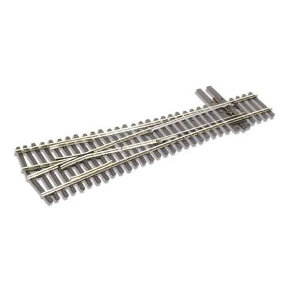 Aiguillage symétrique longueur 183mm, angle 14.3°, rayon 978mm, avec coeur polarisé (electrofrog), code 83