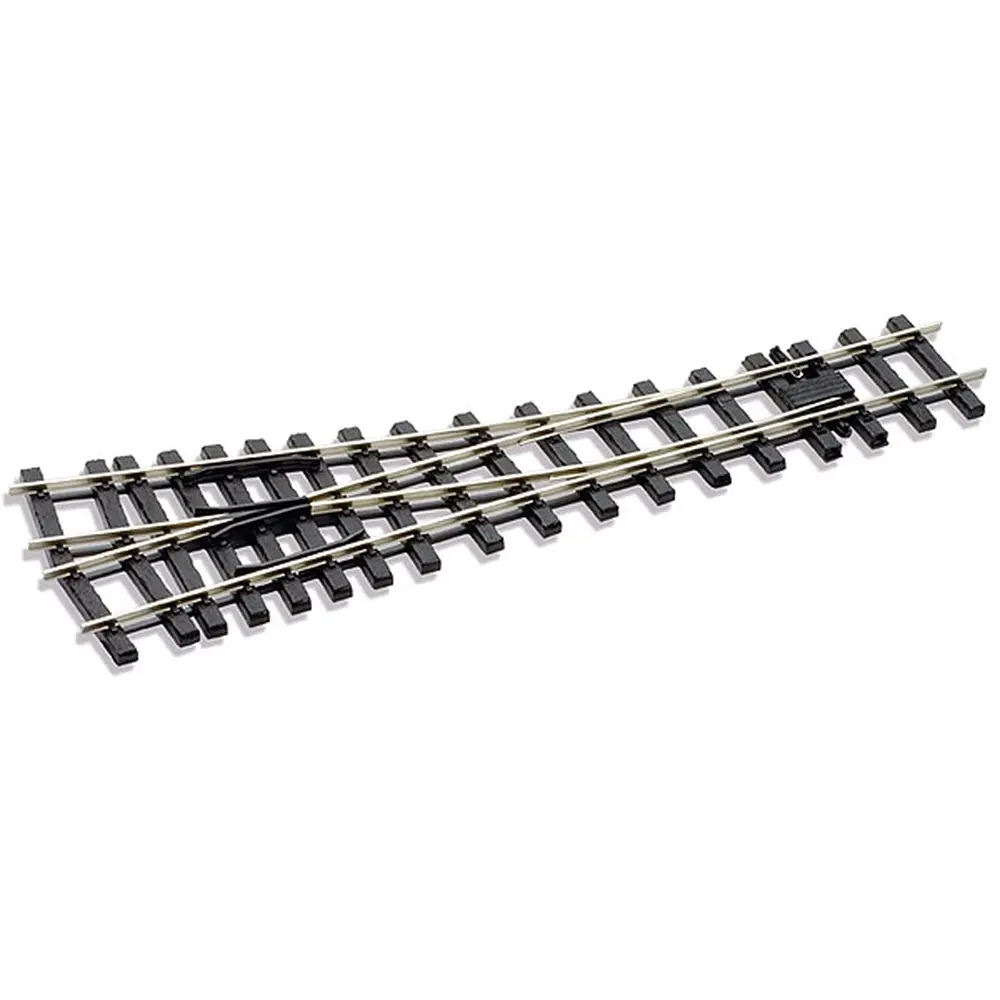 Aiguillage à droite, longueur 600mm, rayon 1219mm, angle 12°, sa coeur polarisé (insulfrog), code 250