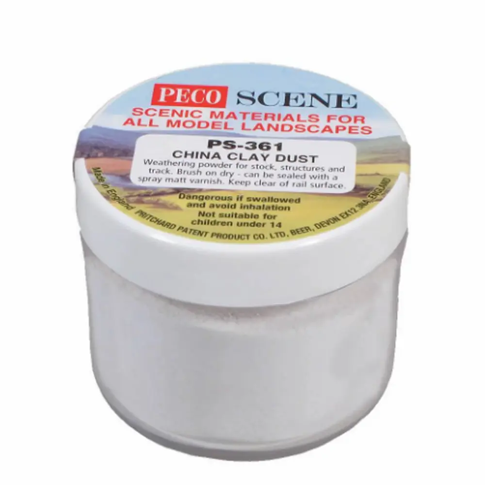 Poudre de patine neige/poussière d'argile 75ml - Peco PS361 - Échelle universelle 