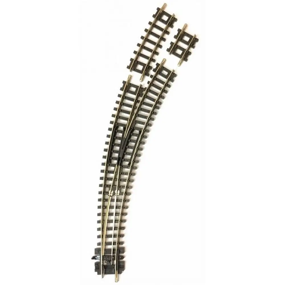 Aiguillage courbe à droite rayons 138.5mm et 156mm code 80