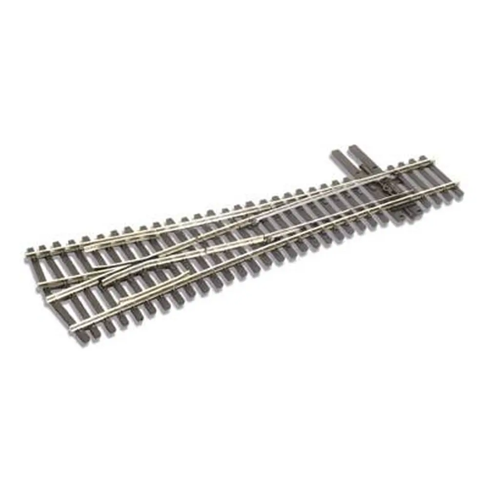 Aiguillage symétrique longueur 183mm, angle 14.3°, rayon 978mm, sans coeur polarisé (insulfrog), code 83