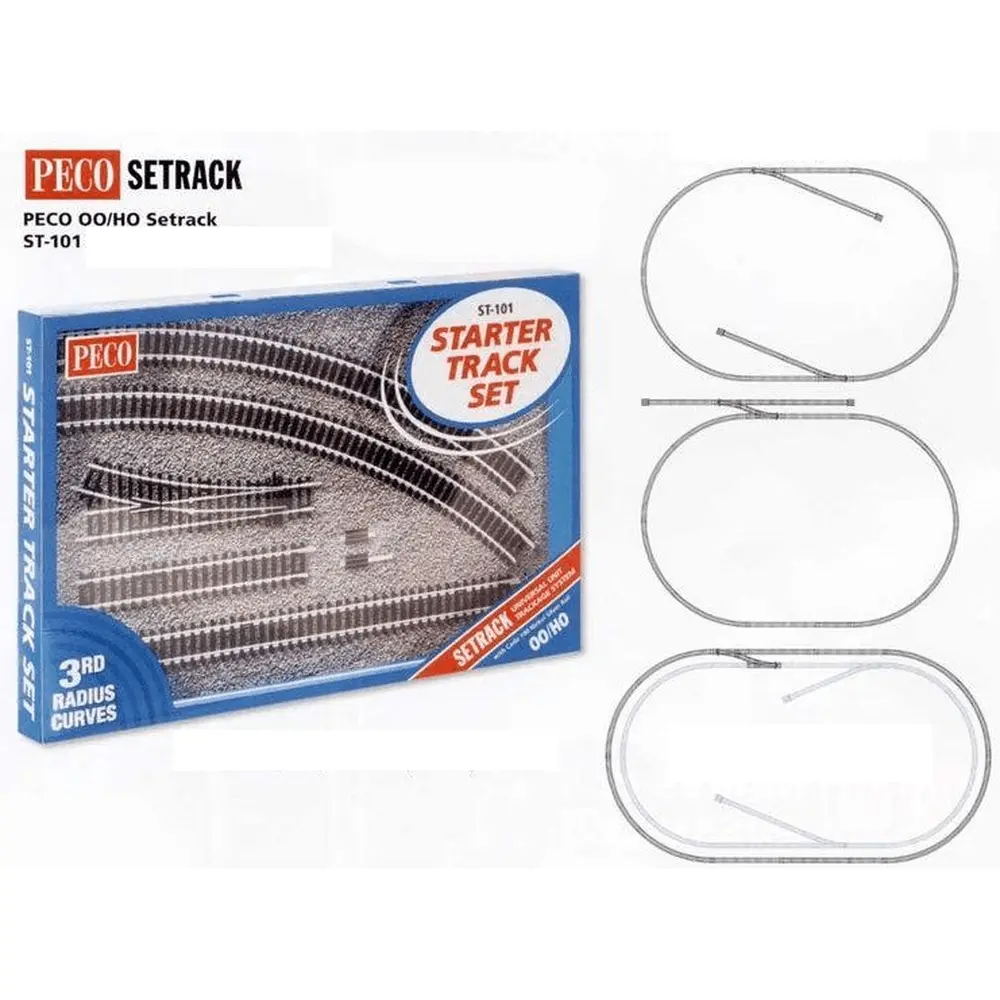 Coffret de rails/aiguillages Peco ST101 - HO : 1/87 - Code 100