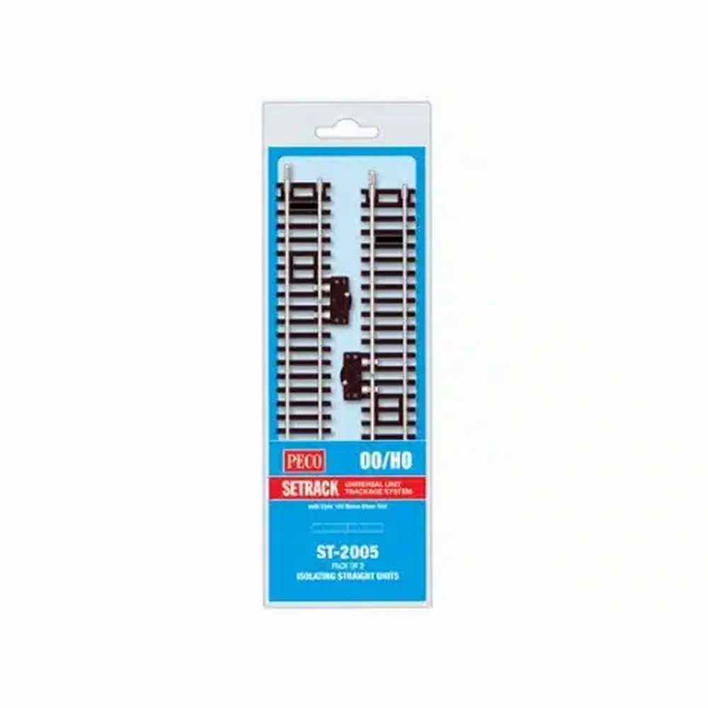 2 rails droits de coupure 168 mm code 100 - Peco ST2005 - HO 1/87 - 2R