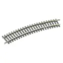 8 rails courbes Setrack R2 438 mm 22,5° code 100 - Peco ST2025 - HO 1/87 - 2R