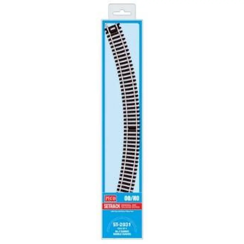 4 rails courbes rayon 505 mm 45° Peco ST2031 - HO : 1/87 - Code 100