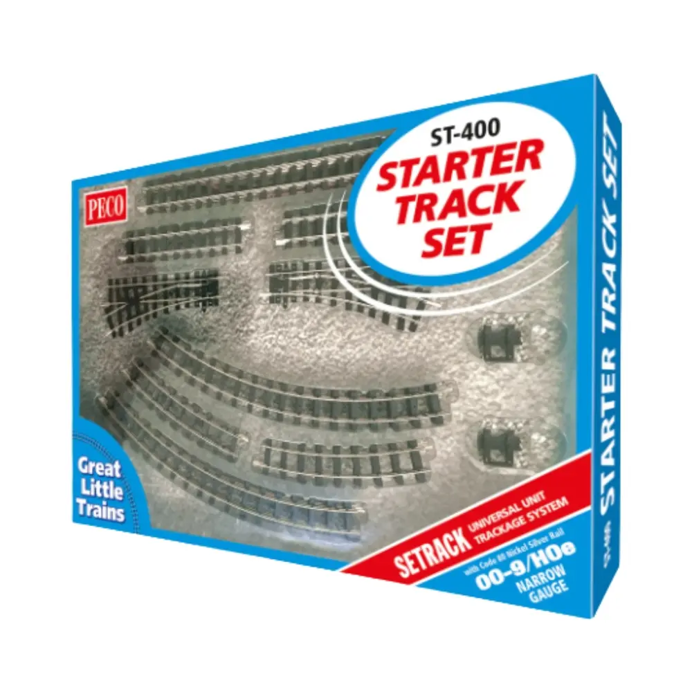Coffret de départ rails - Peco ST400 - HOe 1/87 - OO 1/76 - Code 80