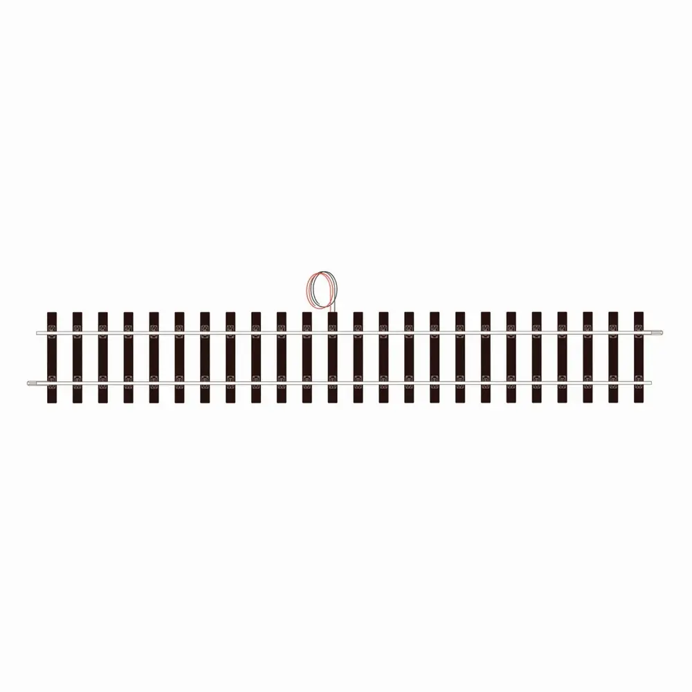 Rail droit d'alimentation Setrack 393,7 mm code 124 - Peco ST702 - O 1/43 - 2R