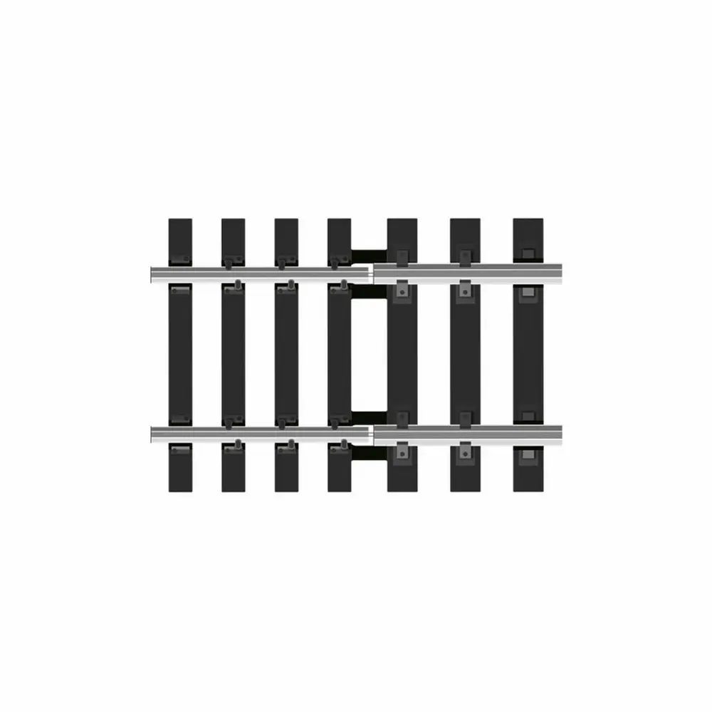 4 rails droits de transition Streamline 45 mm code 83 vers code 100 - Peco SL116 - HO 1/87 - 2R
