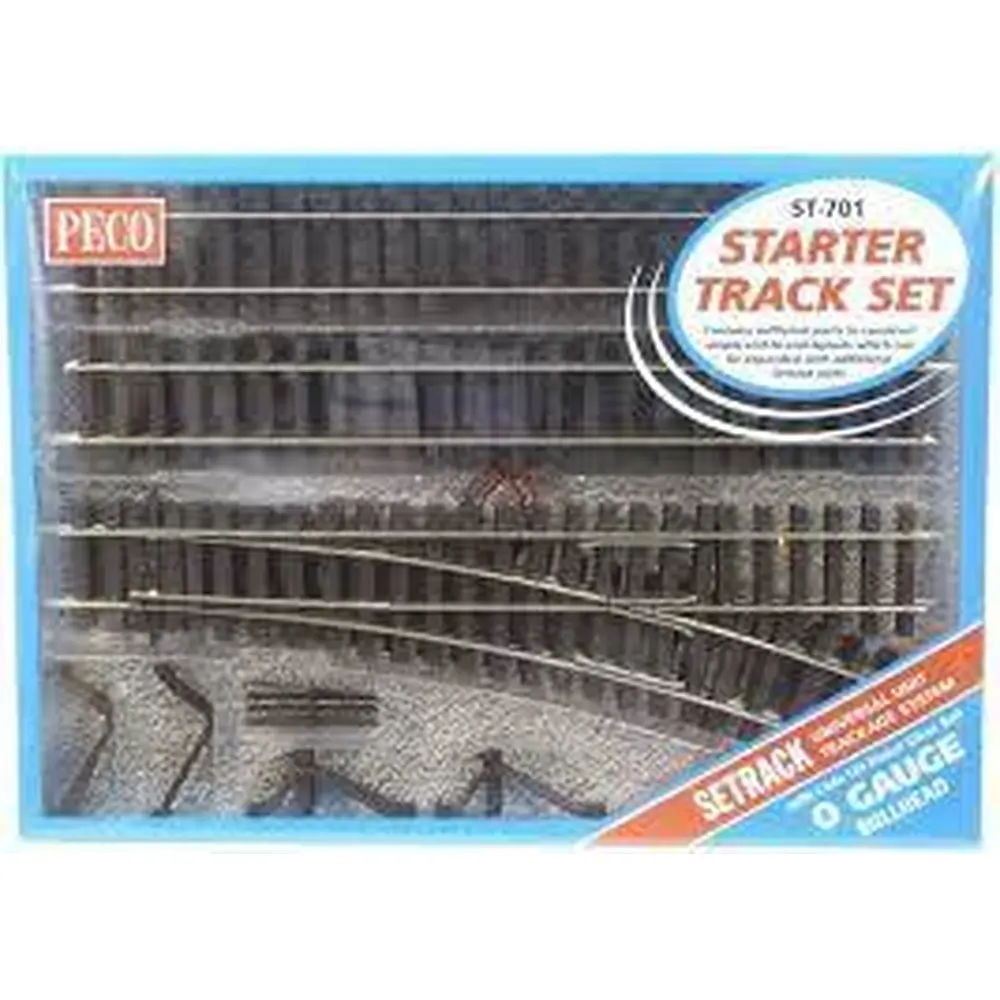 Coffret démarrage de rails/aiguillages Peco ST701 - O : 1/43 - Code 124