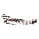 Aiguillage Courbe à Droite Unifrog 168mm - R2 438mm et R3 505mm - PECO SLU76 - Streamline Code 100 - HO 1/87