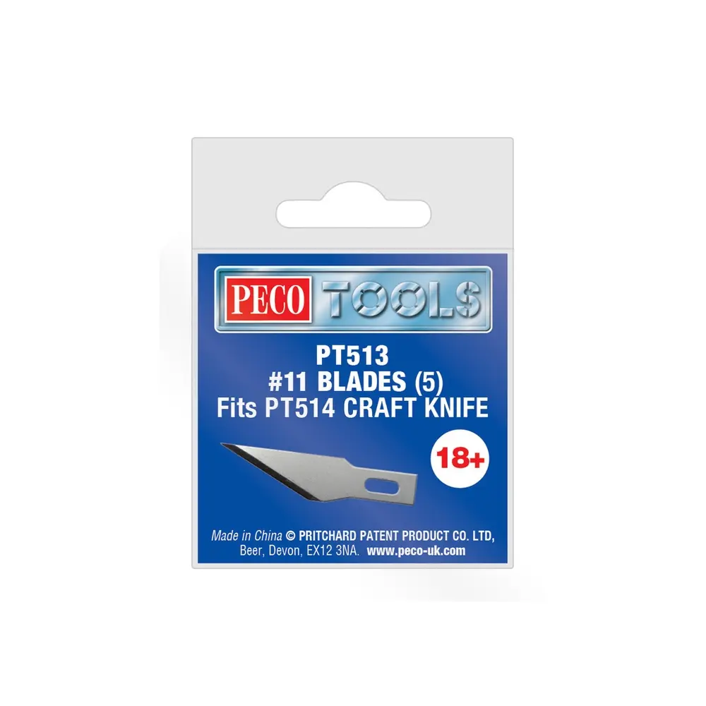 Lot de 5 lames de rechange n°11 - Peco PT513